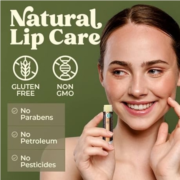 4 Pack Organic Best Lip Balm Repair Chapstick For Dry Cracked Lips Cream… - Picture 3 of 7